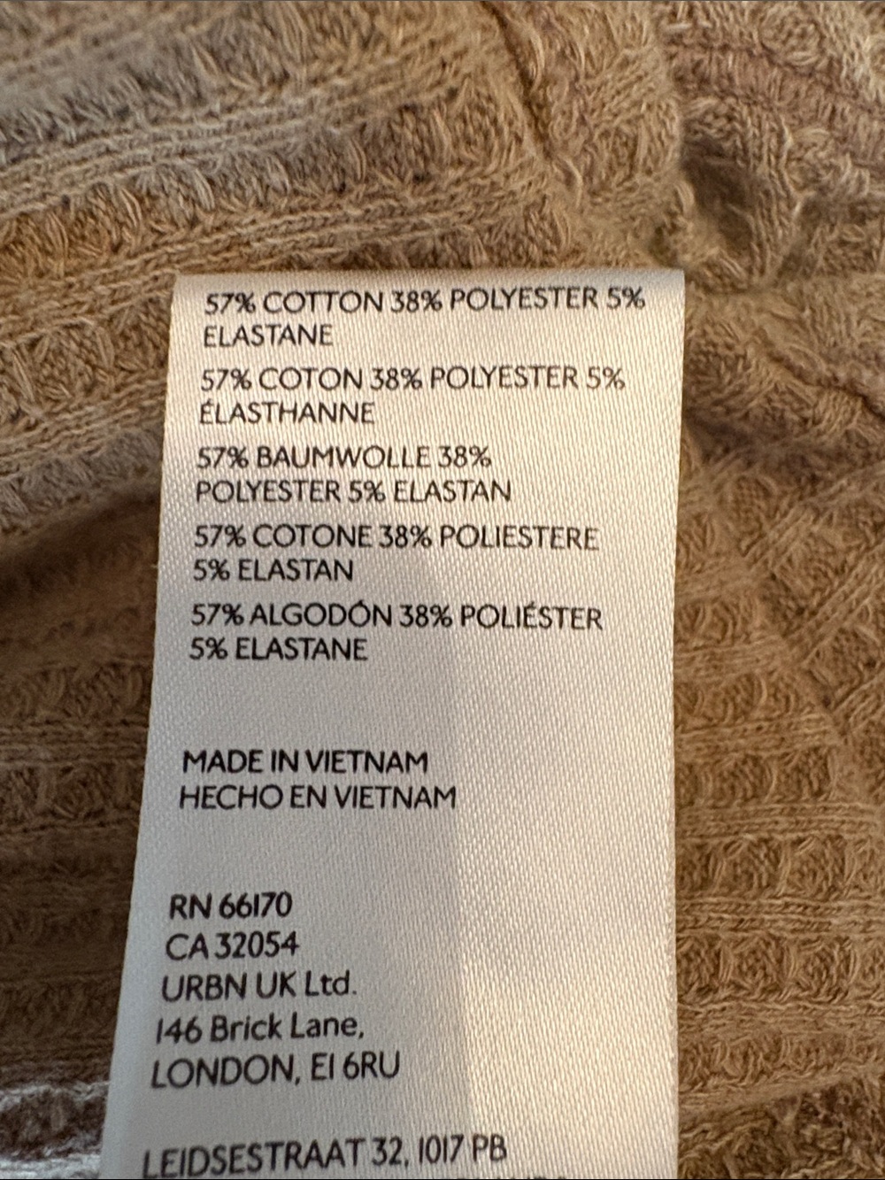We The Free Waffle Knit V-Neck Long Sleeve Top in Taupe - Picture 6 of 8